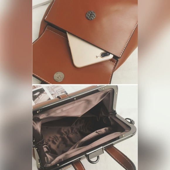 *NEW Cute Small Leather Backpack Crossbody Shoulder Purse Vintage Style Chic B… - Picture 14 of 14